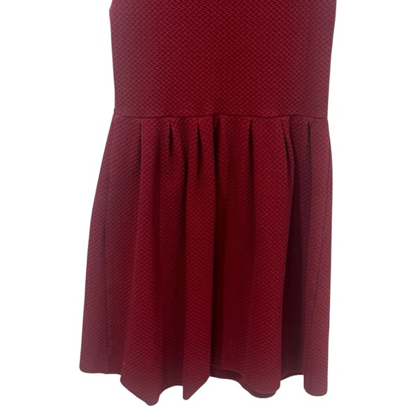 Ganni Wine Red Textured Mini Dress Gilmore Girls Inspired Chic Career Size S - Picture 3 of 11